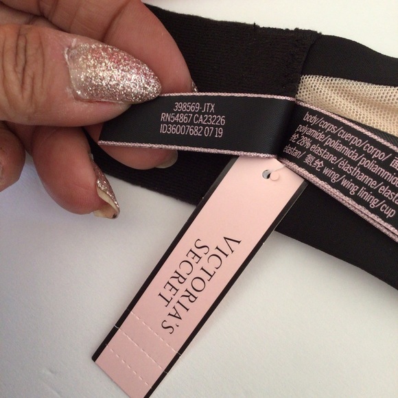 VICTORIA SECRET BLACK NUDE LINED DEMI BRA 34DD NWT - Picture 15 of 16